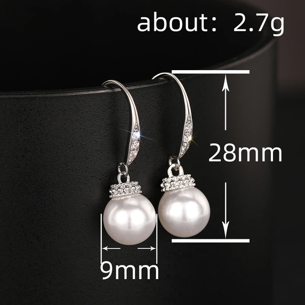  Fashionable and exquisite imitation pearl earrings for women, small fragrance style, light luxury style earrings, European and American super popular earrings
