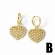 AS jewelry new style inlaid with zircon copper plated 18k gold love heart pendant earrings earrings female era093