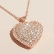 European and American new light luxury temperament versatile love necklace niche peach heart clavicle chain accessories