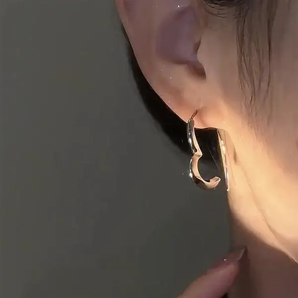  y2k gentle open heart earrings for women peach heart-shaped design earrings fashionable ladies matching accessories