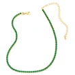 European and American hip-hop colored zircon a row of necklaces style versatile accessories colored diamond tennis chain clavicle chain nkb461