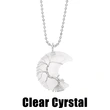 Hot selling crystal agate moon wrapped around the tree of life pendant necklace handmade fortune tree necklace nkb616