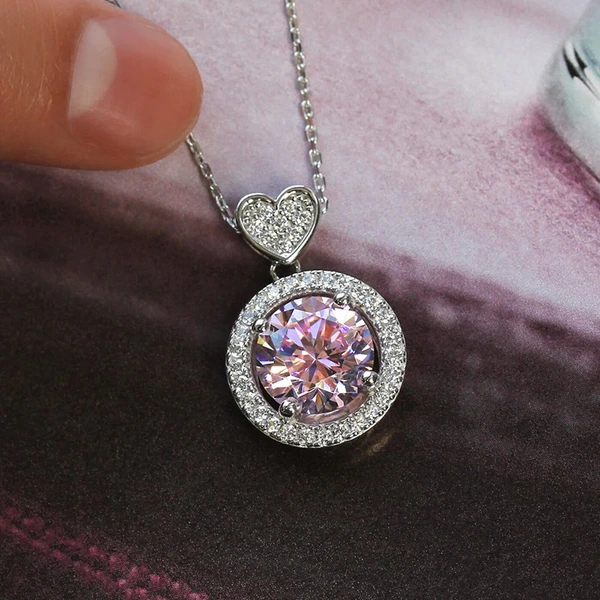 European and American hot-selling necklace trend luxury style oval-shaped women's pendant necklace colorful O-shaped chain clavicle chain