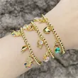 AS jewelry boys and girls pendant bracelet gold-plated inlaid heart-shaped zircon hand jewelry bra11