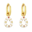 Clearance teardrop-shaped oil-drop zircon earrings simple and versatile candy-colored earrings sweet earrings for women erx98