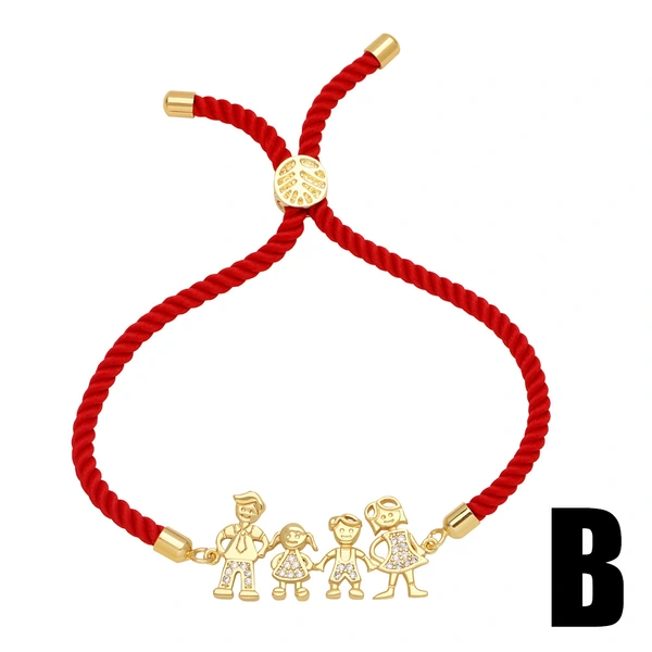 AS jewelry Europe and the United States hot selling boys and girls pendant bracelet gold-plated zircon red bracelet brf09