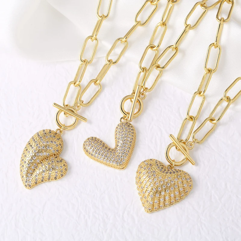 AS jewelry European and American all-match high-end Valentine's Day love heart pendant necklace sweater chain nkb647