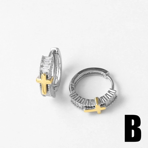 AS jewelry Europe and the United States hot selling simple high-end butterfly cross earrings earrings female erm65