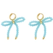New color rice bead earrings for women European and American simple fashion gold-plated bow earrings earrings era217