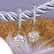 Popular European and American earrings, fashionable OL super shiny full diamond crystal earrings, micro-inlaid zircon women's earrings and ear hooks