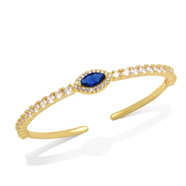 European and American fashion simple temperament personality design hand jewelry niche light luxury zircon open bracelet female brj72