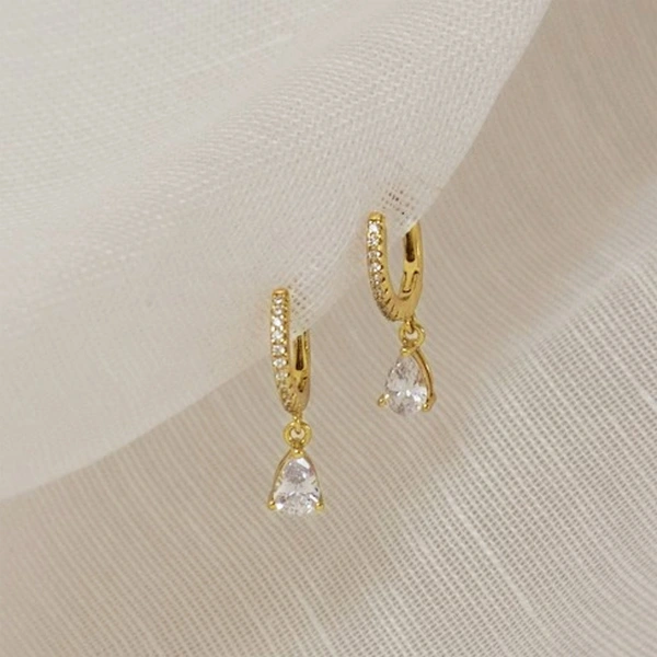 Hot selling earrings for women in Europe and America, water drop geometric hoop earrings, fashionable and everyday matching styles