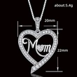 TEMU popular jewelry Mother's Day gift heart-shaped MOM necklace European and American new pendant