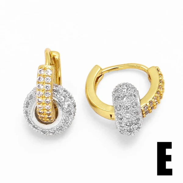 AS jewelry hot selling irregular pendant earrings female gold-plated zircon earrings earrings era344