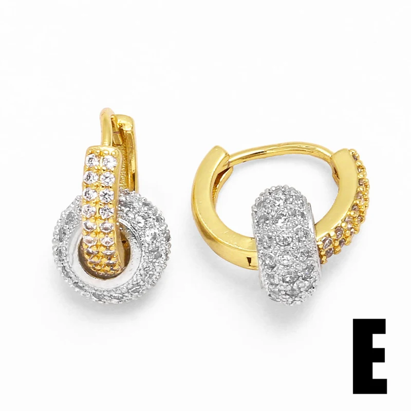 AS jewelry hot selling irregular pendant earrings female gold-plated zircon earrings earrings era344