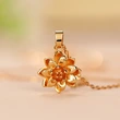   Hot selling new fashion and atmospheric lotus shape pendant personality all-match girls clavicle necklace