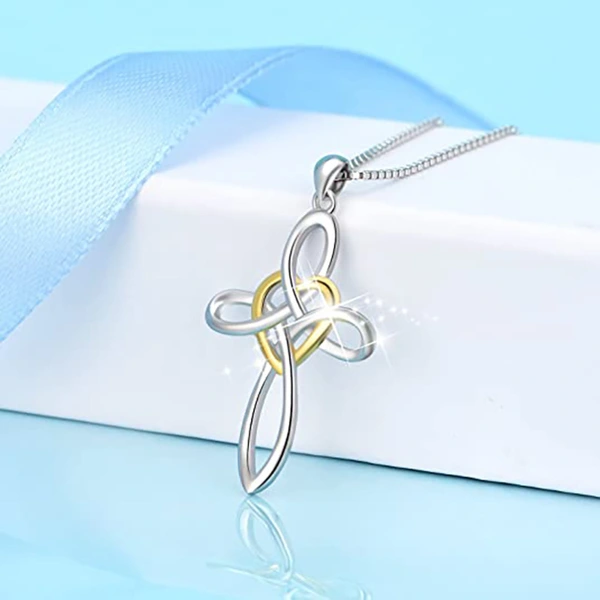 New style heart design pendant simple cool style necklace peace knot female necklace