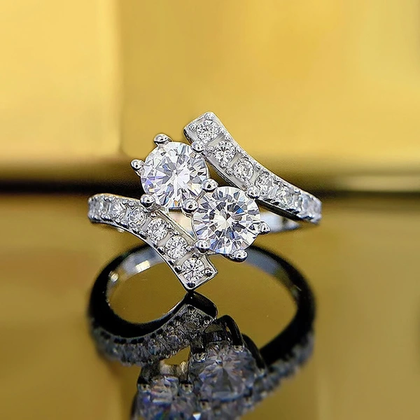  European and American new hot selling ring swing arm design geometric ring fashionable and beautiful everyday ring