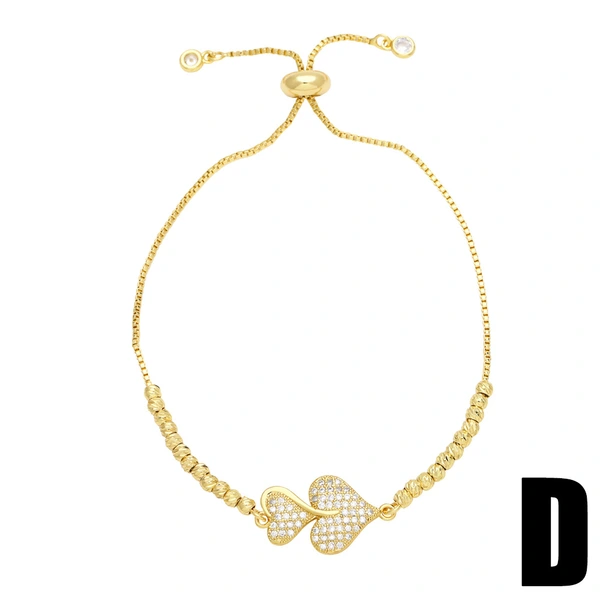 2023 new heart-shaped cross zircon bracelet female European and American fashion simple personality bracelet hand jewelry brb42