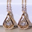 New French exquisite teardrop zircon necklace temperament simple versatile clavicle chain