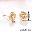 Rose series small fragrance style earrings flower design exquisite fashion sweet style versatile temperament earrings