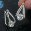 New style temperament earrings French Qixi fashion zircon earrings light luxury women's jewelry batch