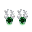  Design animal inlaid zircon earrings for women Christmas fashion earrings cute antlers new style earrings