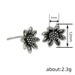 New live earrings for women retro pastoral sunflower sunflower jewelry antique silver exquisite earrings