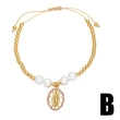 AS jewelry cross pendant bracelet gold-plated oil-inlaid zircon Madonna bracelet bra63