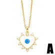 European and American style personality fashion Turkish blue eye necklace female moon heart shaped devil eye clavicle chain nkb226