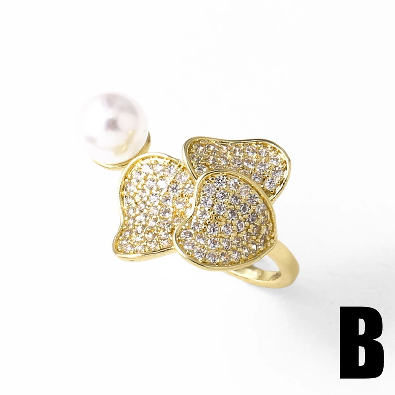 AS jewelry new zircon gold-plated love heart open ring ring female ris33
