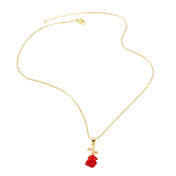 Jewelry Europe and America hot selling boy and girl rose pendant necklace clavicle chain nkn22 necklace