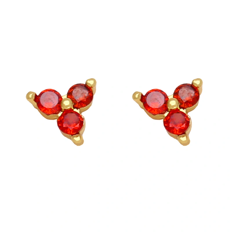 Clearance style simple earrings internet celebrity design small zircon earrings female niche ear jewelry wholesale erz73