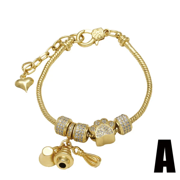 Clearance jewelry Europe and the United States hot selling pearl bracelet gold-plated full zircon boy girl love bracelet brb88