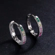 New Japanese and Korean earrings are fashionable and simple, with colorful zircon earrings for women, souvenirs and jewelry that are hot selling.