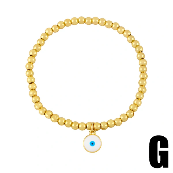 Clearance Bohemian European and American round bead elastic bracelet female eye flower daisy bracelet brd54