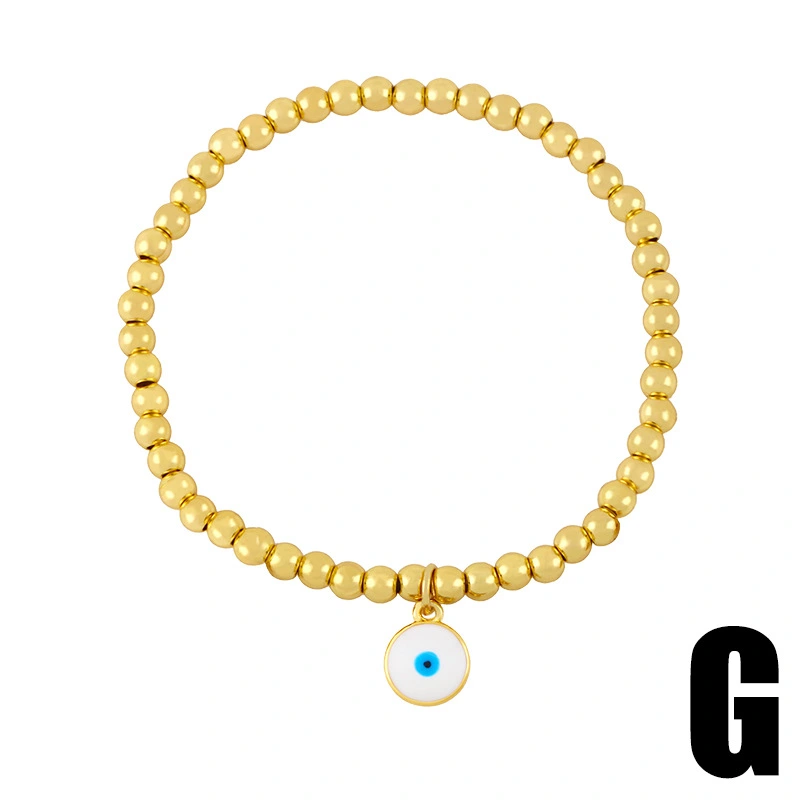 Clearance Bohemian European and American round bead elastic bracelet female eye flower daisy bracelet brd54