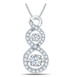 New hollow 8-shaped micro-inlaid zircon necklace simple personality pendant