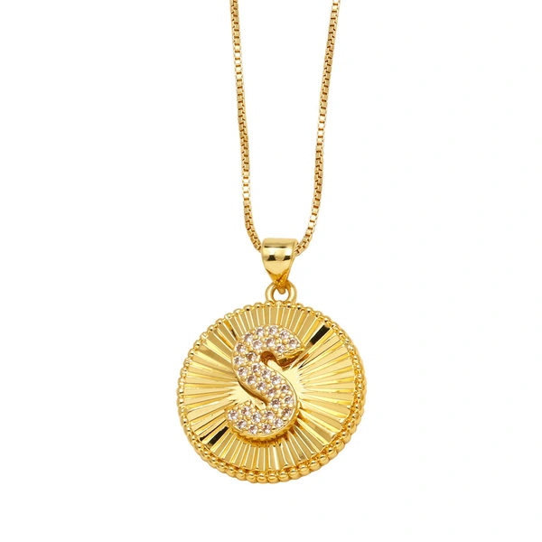 AS jewelry new hot selling 26 English letters pendant necklace clavicle chain nkb785 necklace