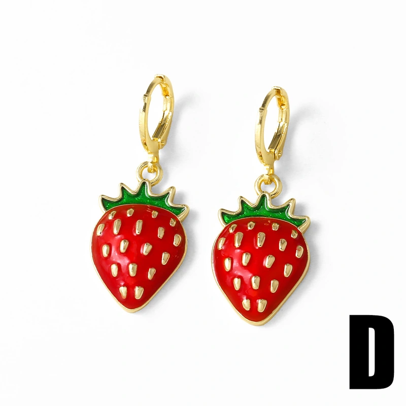 AS jewelry European and American oil drop fruit cherry strawberry pendant earrings earrings era098 earrings