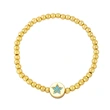 Clearance zircon round bead star five-pointed star bracelet female European and American niche handmade beaded elastic rope bracelet brh30