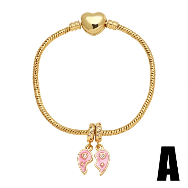 AS jewelry hot selling wings high heels pendant bracelet gold-plated oil drop coconut tree hand jewelry brf25