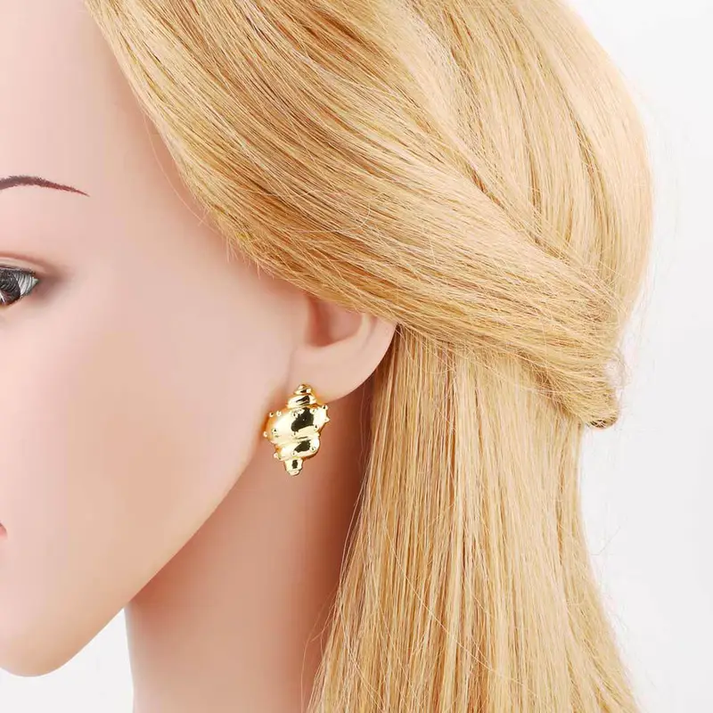 AS jewelry hot-selling conch earrings for women high-end copper-plated 18k gold earrings era338