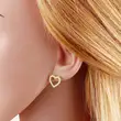 AS jewelry hot selling simple style love heart-shaped earrings female copper plated 18k gold earrings era255