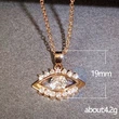 Popular necklace for women, fashionable devil eye zircon necklace, Halloween gift for girlfriend