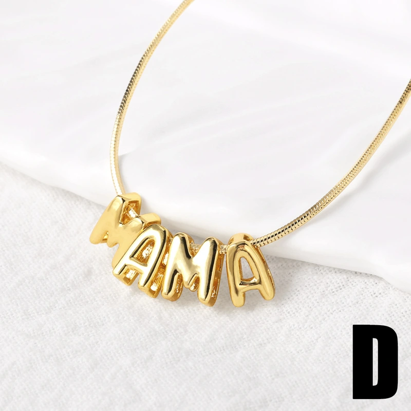 AS jewelry Europe and the United States hot selling Mother's Day English letter mom pendant necklace clavicle chain female nkb604