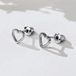  Korean minimalist earrings for women, hollow heart-shaped earrings, romantic Valentine's Day gift for girlfriend