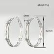  European and American style domineering women's earrings strong woman professional line earrings large hoop micro-inlaid women's earrings