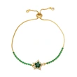 European and American simple fashion star bracelet female niche design inlaid with colored zircon adjustable bracelet brk92