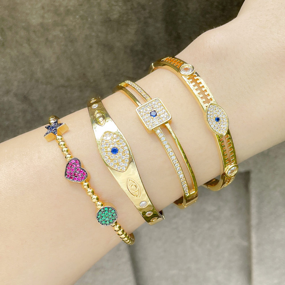 European and American creative jewelry personality exaggerated devil eye bracelet niche light luxury simple hand jewelry brh03